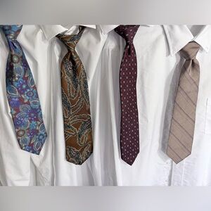 Dior Vintage Men's Silk Ties - Brown, Burgundy, and Tan